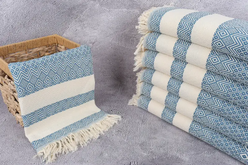 Girl Trip Party Favor, Turkish beach towel, Handmade Gift, Monogram Turkish Bath Towel, 70x40 Cotton Diamond Towel, Wedding Gift, Maid Of Honor Gift - 3