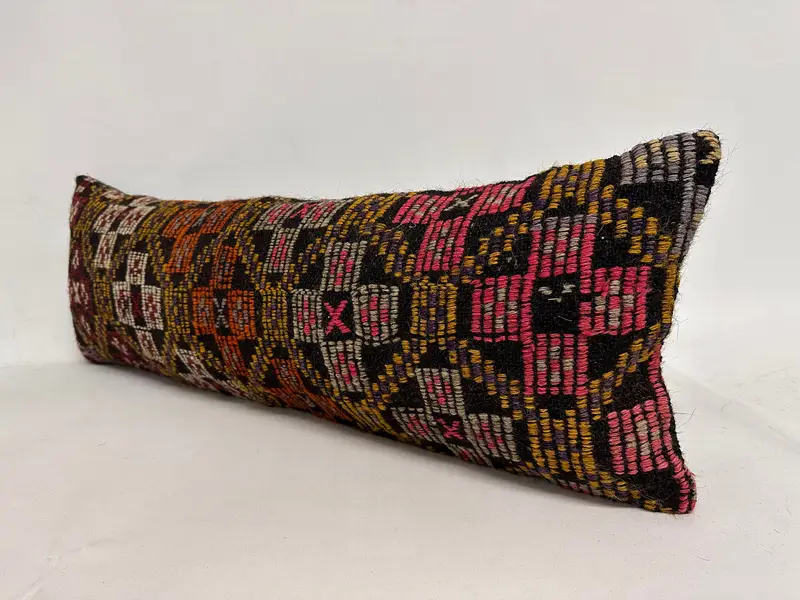 Muted Pillow Case, Designer Throw Pillow Cover, 12x36 Beige Cushion Cover, Ethnical Kilim Rug Pillow, Boho Pillow, Cushion Cover, Turkish Pillow - 3