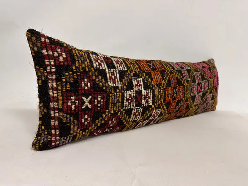 Muted Pillow Case, Designer Throw Pillow Cover, 12x36 Beige Cushion Cover, Ethnical Kilim Rug Pillow, Boho Pillow, Cushion Cover, Turkish Pillow - 2