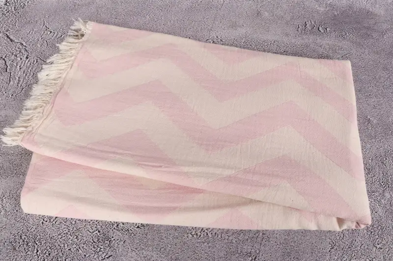 70x40 Cotton Zigzag Design Towel, Lightweight towel, Custom Wedding Gifts, Gift Towel, Lightweight Turkish towel, Personalized Towel Gift - 6