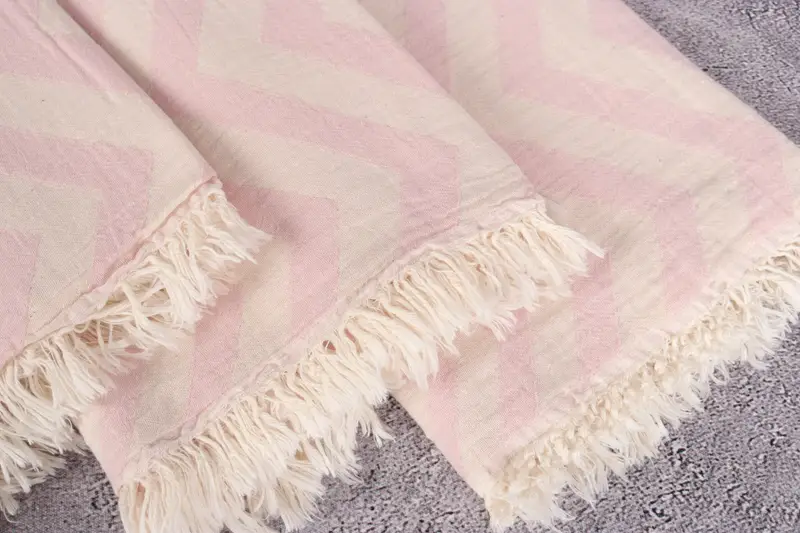 70x40 Cotton Zigzag Design Towel, Lightweight towel, Custom Wedding Gifts, Gift Towel, Lightweight Turkish towel, Personalized Towel Gift - 5