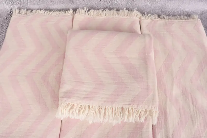 70x40 Cotton Zigzag Design Towel, Lightweight towel, Custom Wedding Gifts, Gift Towel, Lightweight Turkish towel, Personalized Towel Gift - 4