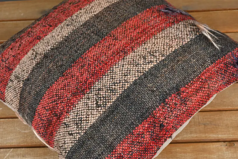 Bed Pillow, 16x16 Red Cushion, Retro Pillow, Handmade Kilim Cushion, Ethnic Pillow Cover Pillow Case, Gift Pillow, Vintage Kilim Pillow, Pillow - 3