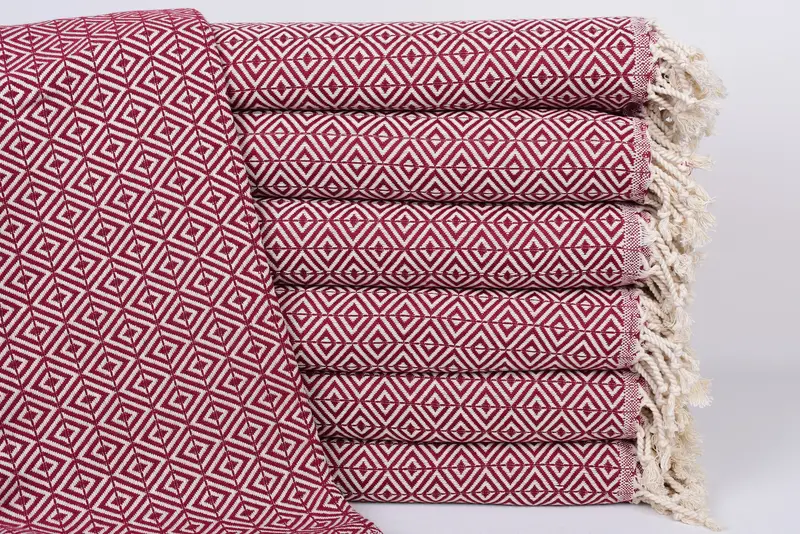 Bio -türkisches Handtuch, Geschenke für ihn, 70x40 Baumwolldiamanttuch, dünn und leichtes türkisches Peshtemal, Geschenk für Hochzeitstag für Braut, weiches Handtuch - 1