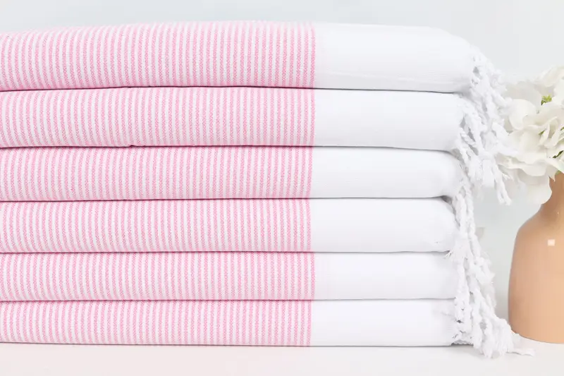 Small Bath Towels, Christmas Favors, Turkish Hand Towel, Holiday Towel, 40x18 Cotton Striped Towel, Gift For The Home, Personalized Dish Towel - 3