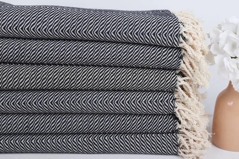 Monogram Turkish Towel, Best Friend Wedding Gift, 70x40 Cotton Chevron Towel, Bridesmaid Favors, Turkish bath towel, Beach Towel Bulk, Hammam towel - 3