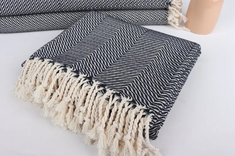 Monogram Turkish Towel, Best Friend Wedding Gift, 70x40 Cotton Chevron Towel, Bridesmaid Favors, Turkish bath towel, Beach Towel Bulk, Hammam towel - 5