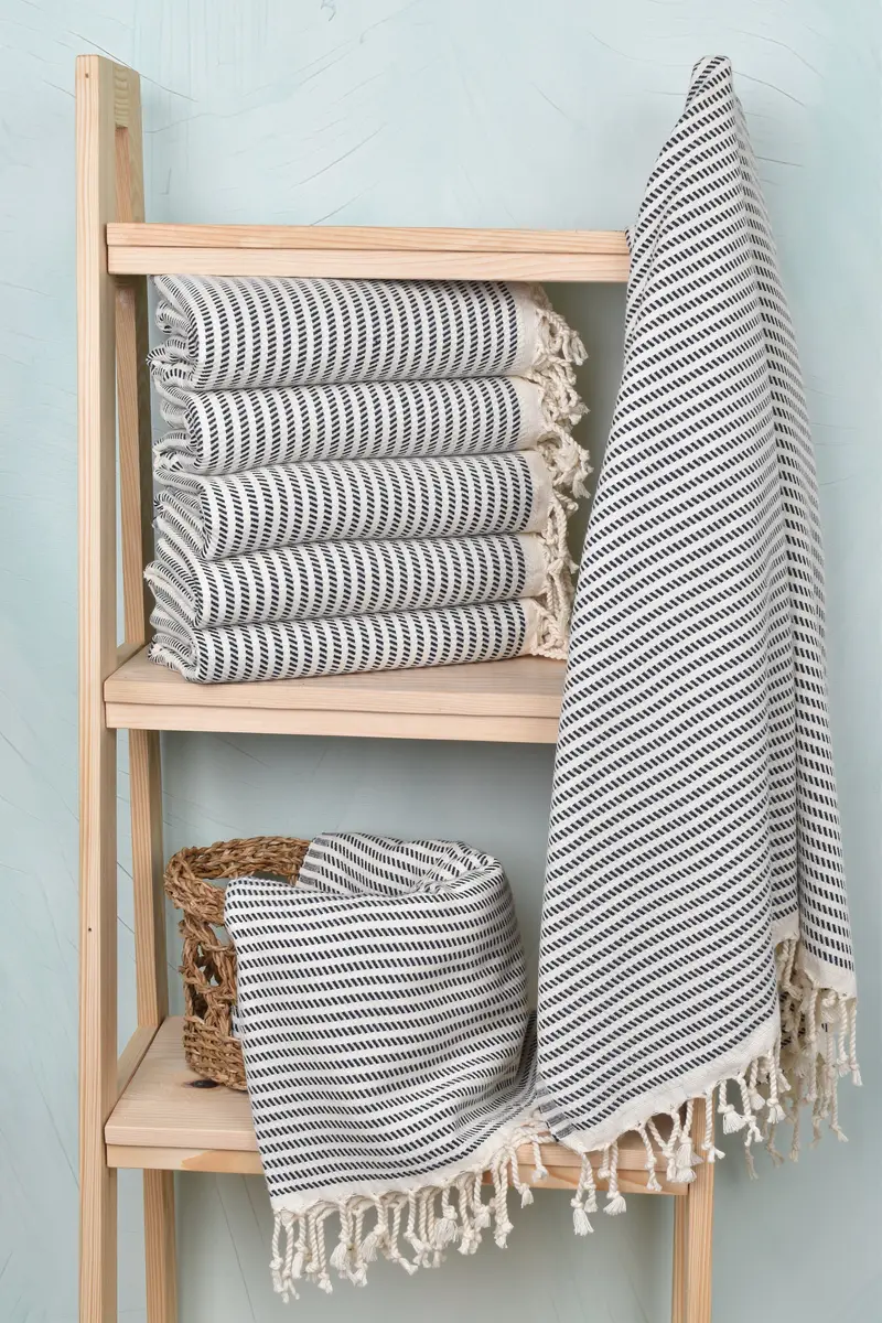 Memorial Gift, Luxury Turkish beach towel with fringe, 70x40 Cotton Polka Dot Towel, Hammam towel, Turkish Towel USA, Bachelorette Party Decorations - 3