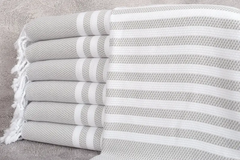 Xmas Gifts, Custom Tea Towel, Small Bath Towels, Wedding Favors, Valentine Day Gift For Her, Turkish Towel Hand Towel, 44x24 Cotton Striped Towel - 1