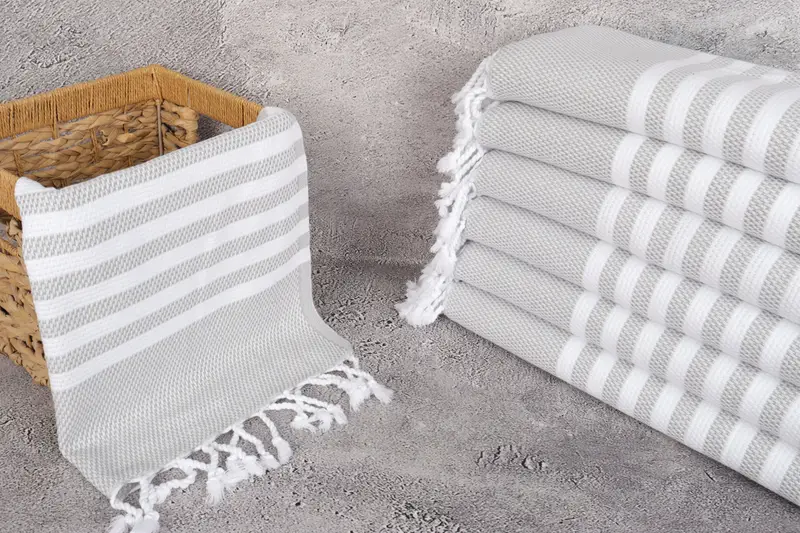 Xmas Gifts, Custom Tea Towel, Small Bath Towels, Wedding Favors, Valentine Day Gift For Her, Turkish Towel Hand Towel, 44x24 Cotton Striped Towel - 3