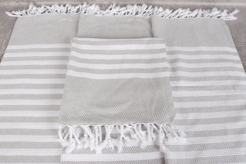Xmas Gifts, Custom Tea Towel, Small Bath Towels, Wedding Favors, Valentine Day Gift For Her, Turkish Towel Hand Towel, 44x24 Cotton Striped Towel - 4