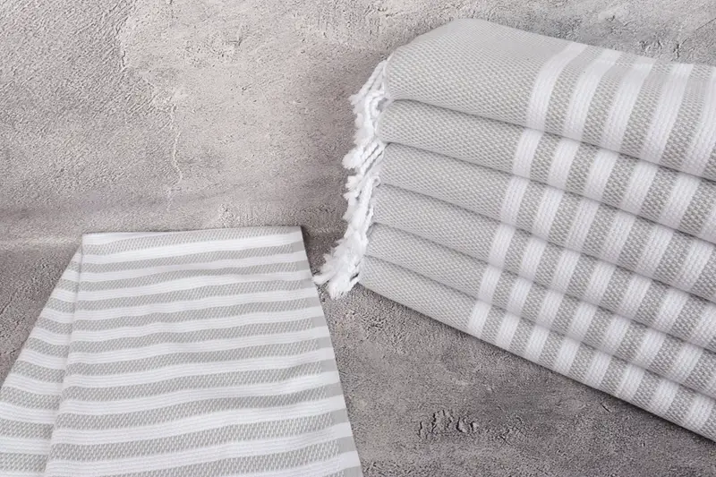 Xmas Gifts, Custom Tea Towel, Small Bath Towels, Wedding Favors, Valentine Day Gift For Her, Turkish Towel Hand Towel, 44x24 Cotton Striped Towel - 2
