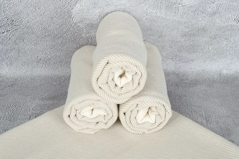 Housewarming Gift, Scarf Towel, Bathroom Towel, 70x40 Cotton Striped Towel, Cute Beach Towel, Luxury towel, Bachelor Bachelorette Party Favors - 5
