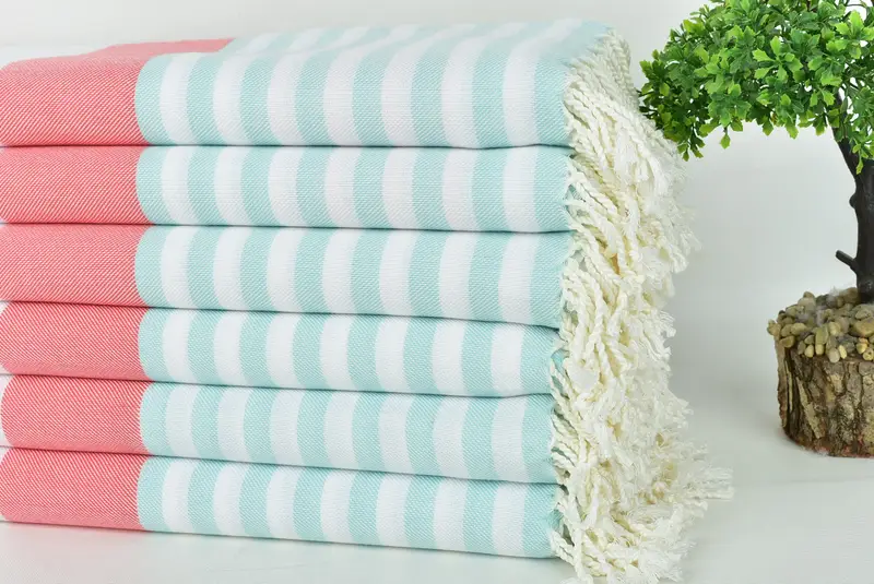 Beach Towel Bulk, Bachelorette Favors Beach, 70x40 Cotton Striped Towel, Hammam towel, Bridal Shower Favors, Bachelorette Party Favors Beach - 3
