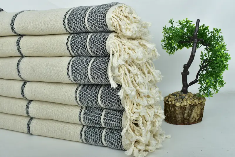 70x36 Linen Striped Towel, Gym Towel, Quick-dry peshtemal, Merry Christmas Gifts, Turkish Beach Towel Monogram, Turkish towel, Quick-Dry Beach Towel - 3