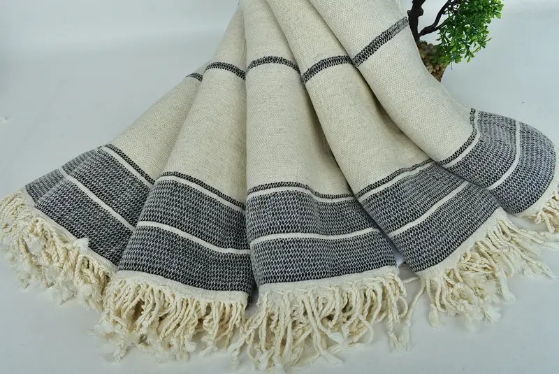 70x36 Linen Striped Towel, Gym Towel, Quick-dry peshtemal, Merry Christmas Gifts, Turkish Beach Towel Monogram, Turkish towel, Quick-Dry Beach Towel - 4
