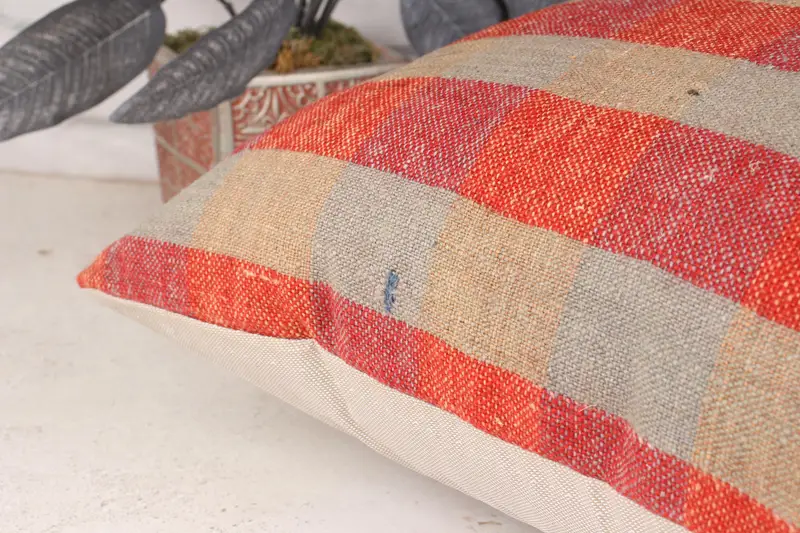 18x18 Red Pillow Sham, Pillow for Sofa, Vintage Kilim Throw Pillow, Boho Pillow Sham Cover, Pillow Case, Office Chair Pillow Case - 7