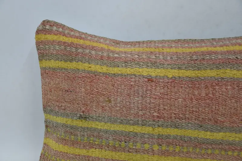 Cushion Cover, Antique Pillows, Pillow for Sofa, Kilim Cushion Sham, 12x20 Pink Cushion, Designer Throw Pillow Sham, Outdoor Patio Pillow Cover - 2