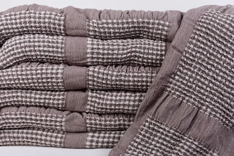 Büyük plaj havlu kişiselleştirilmiş, 84x80 pamuk waffle havlu, dokuma atma battaniye, nedime hediyeleri kişiselleştirilmiş, gelin duş hediyesi, nedime hediyeleri - 2