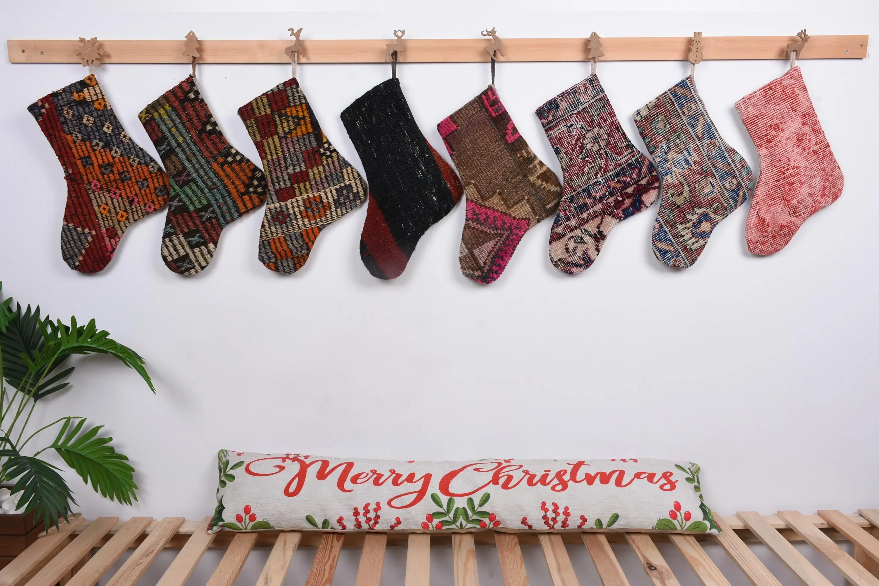 6-Inch Christmas Ornaments Pattern Stocking, Holiday Decor Stocking - 1