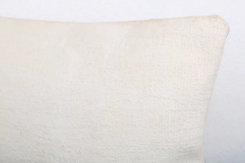 Ethnical Kilim Rug Pillow, Decorative Throw Cushion, Throw Kilim Pillow, Turkish Pillow, Cushion, Aesthetic Pillow Cover, 12x20 White Cushion - 5