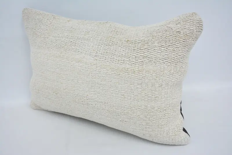 Yoga Cushion Case, Turkish Kilim Pillow, 16x24 White Pillow Case, Turkish Pillow, Boho Pillow Sham Cover, Yoga Pillow Sham, Pillow Case - 4