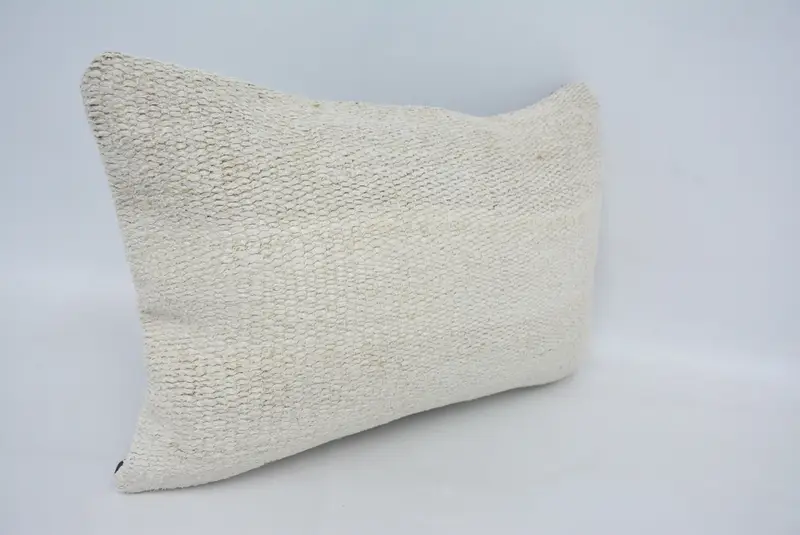 Yoga Cushion Case, Turkish Kilim Pillow, 16x24 White Pillow Case, Turkish Pillow, Boho Pillow Sham Cover, Yoga Pillow Sham, Pillow Case - 3