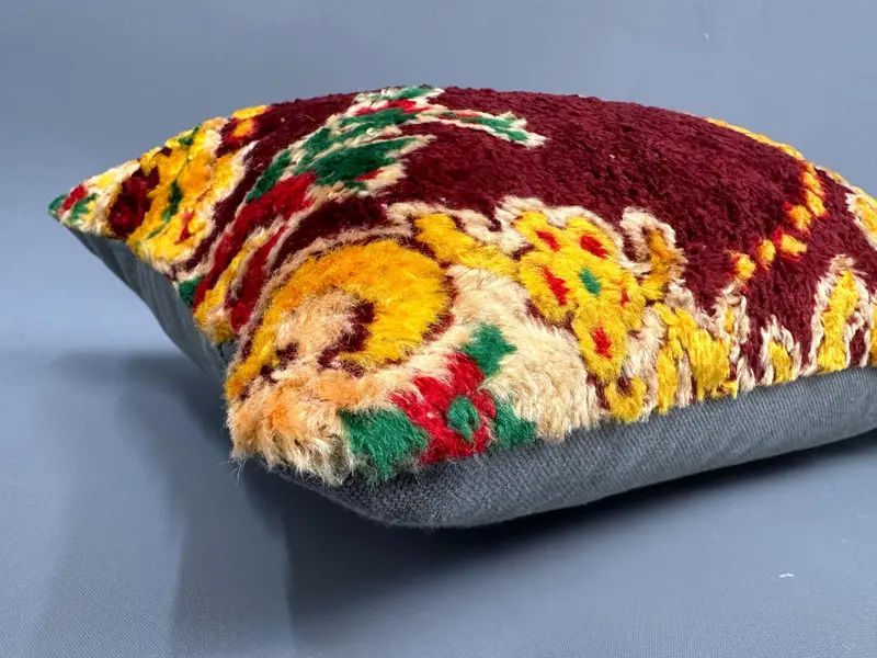 Authentic Pillow Sham, Pillow Case, Kilim Pillow Cover, Turkish Pillow, Decorative Pillow, Antique Pillows, 12x20 Orange Cushion Case - 6