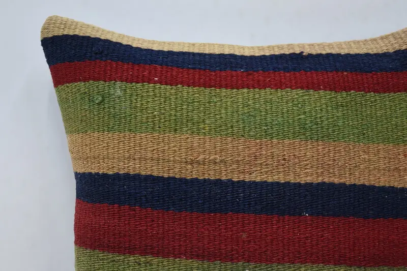 Kilim Cushion Sham, 14x14 Red Cushion, Southwestern Pillow Case, Vintage Pillow, Boho Pillow Sham Cover, Neutral Throw Cushion Case, Pillow Cover - 2