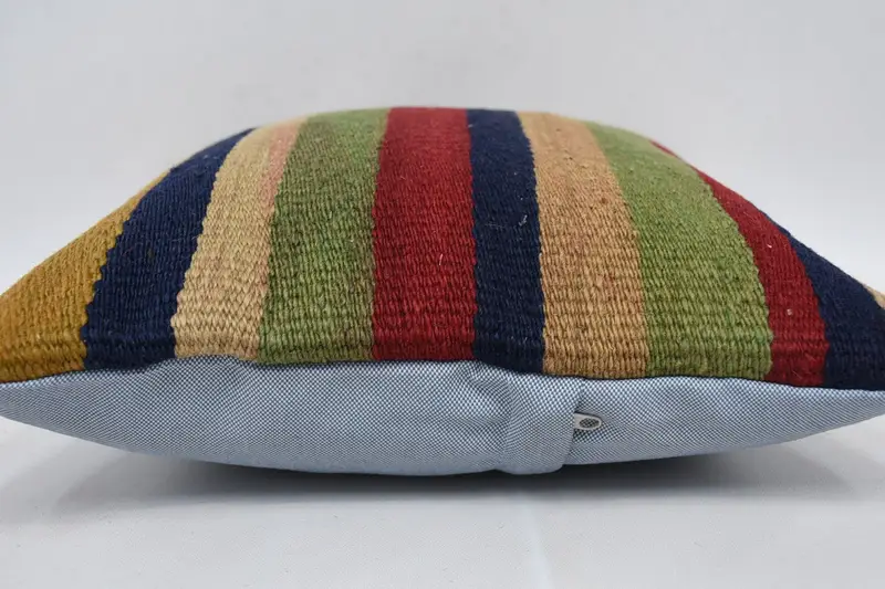 Kilim Cushion Sham, 14x14 Red Cushion, Southwestern Pillow Case, Vintage Pillow, Boho Pillow Sham Cover, Neutral Throw Cushion Case, Pillow Cover - 5