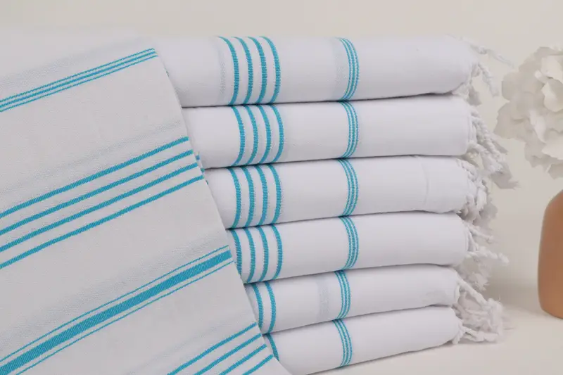 Beach Wedding Favor, Bachelorette Party Gifts Bridesmaids, Bathroom Towel, Organic Turkish towel, 70x40 Cotton Striped Towel, Turkish bath towel - 1