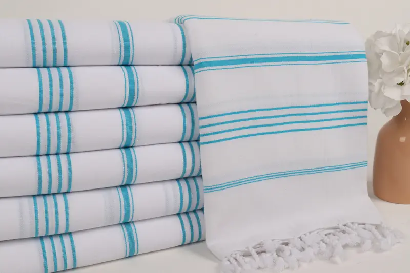 Beach Wedding Favor, Bachelorette Party Gifts Bridesmaids, Bathroom Towel, Organic Turkish towel, 70x40 Cotton Striped Towel, Turkish bath towel - 2