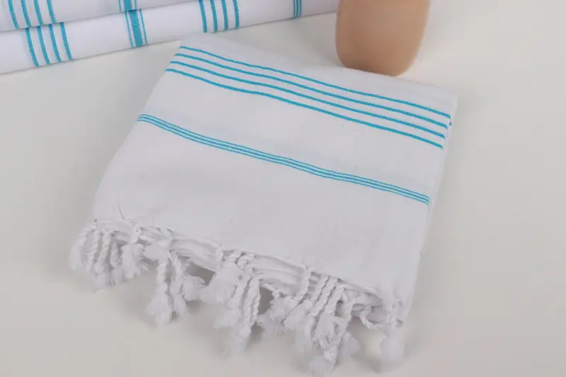Beach Wedding Favor, Bachelorette Party Gifts Bridesmaids, Bathroom Towel, Organic Turkish towel, 70x40 Cotton Striped Towel, Turkish bath towel - 5