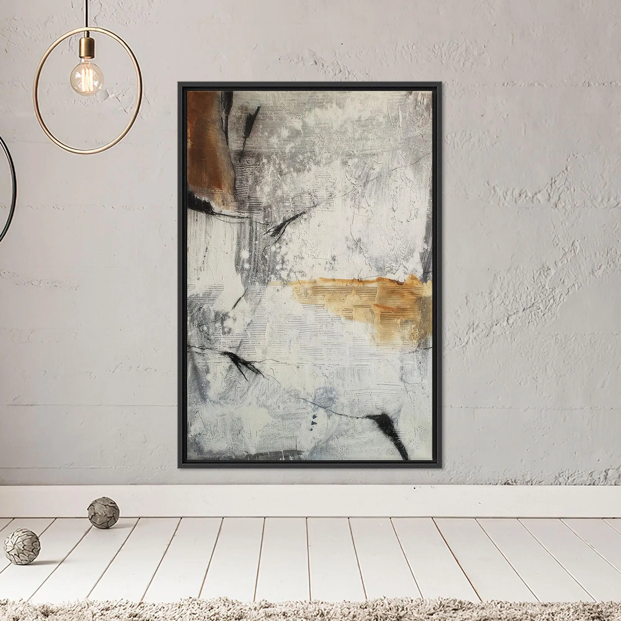 Elegant Minimal Canvas: Soft Tones Printed Art Panel - 1