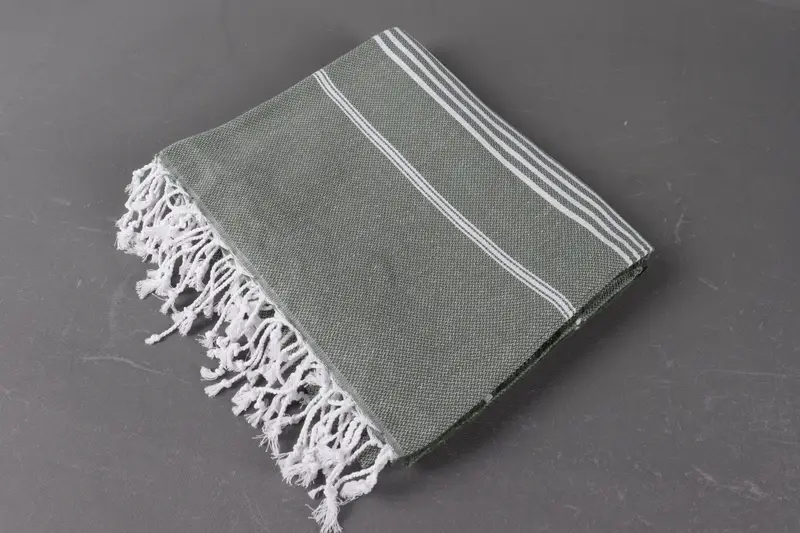 70x40 Cotton Striped Towel, Hammam towel, Quick-dry peshtemal, Embroidery Towel, Valentines Day Gift, Guest Towel, Absorbent Turkish towel - 6