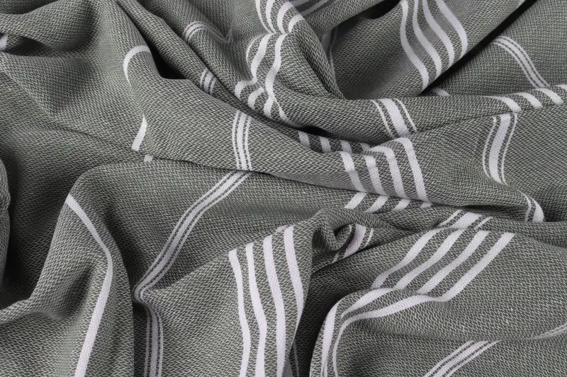 70x40 Cotton Striped Towel, Hammam towel, Quick-dry peshtemal, Embroidery Towel, Valentines Day Gift, Guest Towel, Absorbent Turkish towel - 8