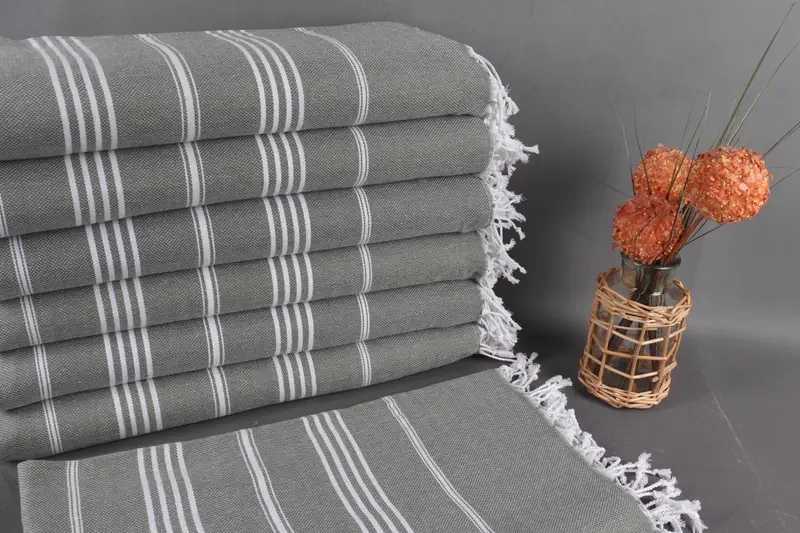 70x40 Cotton Striped Towel, Hammam towel, Quick-dry peshtemal, Embroidery Towel, Valentines Day Gift, Guest Towel, Absorbent Turkish towel - 1