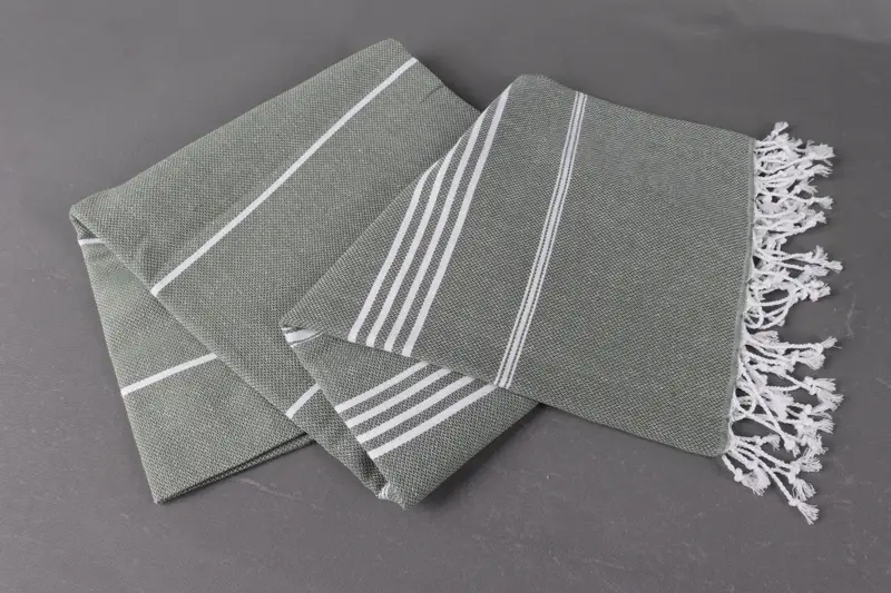 70x40 Cotton Striped Towel, Hammam towel, Quick-dry peshtemal, Embroidery Towel, Valentines Day Gift, Guest Towel, Absorbent Turkish towel - 7