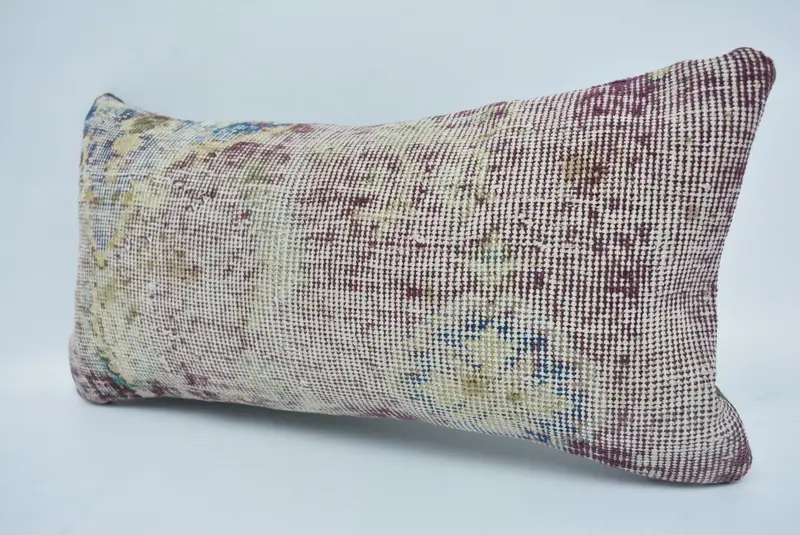 Pillow Cover, Pillow for Couch, Oriental Pillow Sham, Authentic Pillow Case, Throw Kilim Pillow, 12x24 Purple Cushion Case, Kilim Pillow - 4