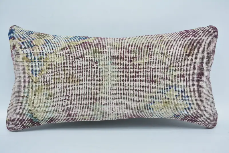 Pillow Cover, Pillow for Couch, Oriental Pillow Sham, Authentic Pillow Case, Throw Kilim Pillow, 12x24 Purple Cushion Case, Kilim Pillow - 1