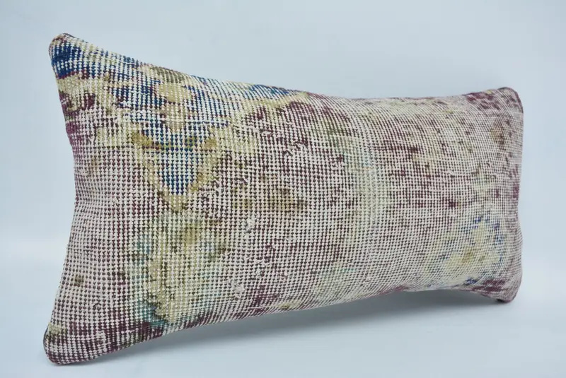 Pillow Cover, Pillow for Couch, Oriental Pillow Sham, Authentic Pillow Case, Throw Kilim Pillow, 12x24 Purple Cushion Case, Kilim Pillow - 3