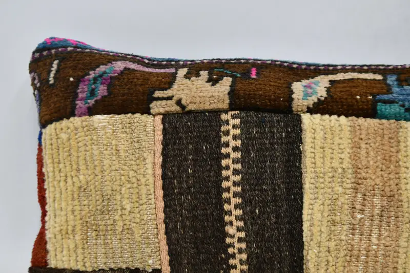 Handmade Throw Pillow Cover, 12x36 Brown Cushion, Interior Designer Pillow, Kilim Cushion Sham, Couch Cushion, Cushion Case, Throw Kilim Pillow - 2