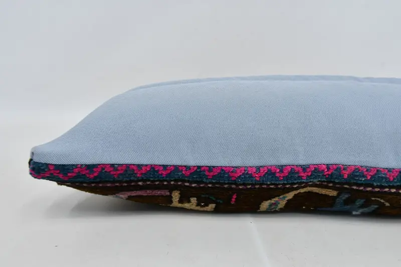 Handmade Throw Pillow Cover, 12x36 Brown Cushion, Interior Designer Pillow, Kilim Cushion Sham, Couch Cushion, Cushion Case, Throw Kilim Pillow - 5