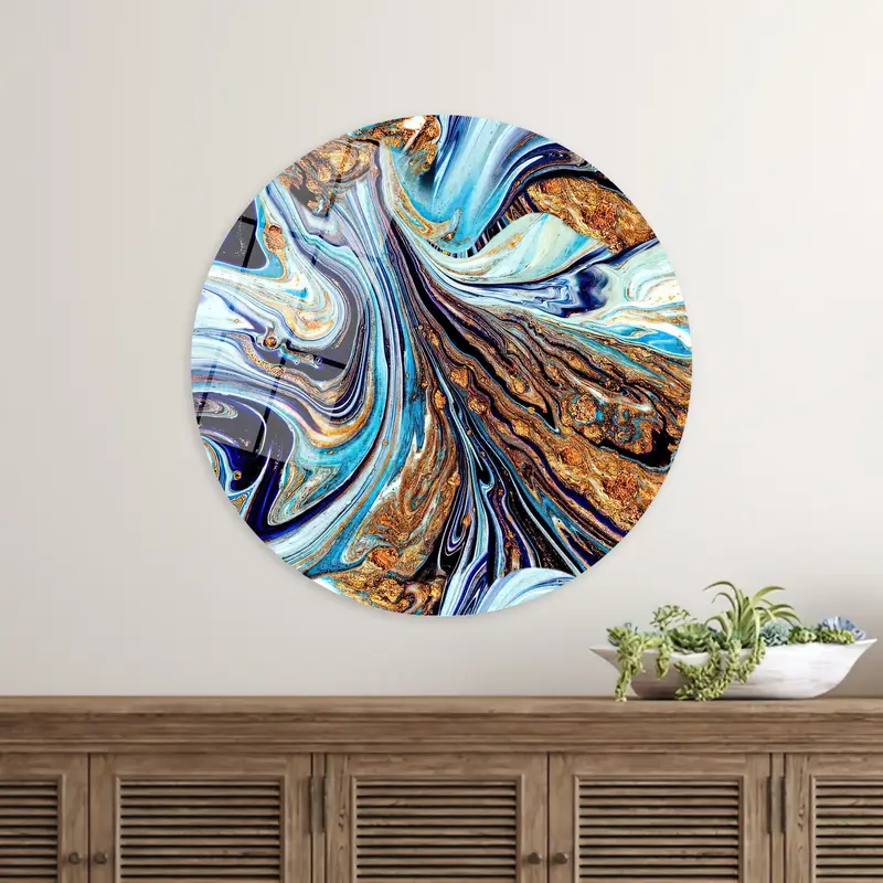 エレガントなゴールドマーブルプリントキャンバス：現代的な豪華な装飾