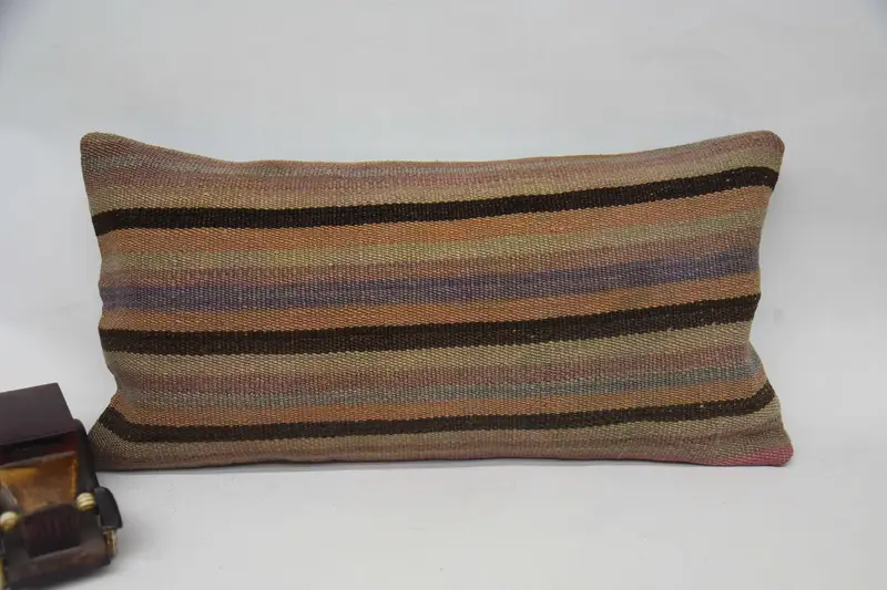 12x24 Orange Pillow Case, Meditation Cushion Case, Turkish Pillow, Cushion Cover, Kilim Cushion Sham, Interior Designer Pillow, Floor Pillow Cover - 1