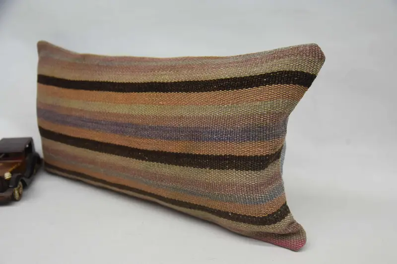 12x24 Orange Pillow Case, Meditation Cushion Case, Turkish Pillow, Cushion Cover, Kilim Cushion Sham, Interior Designer Pillow, Floor Pillow Cover - 3