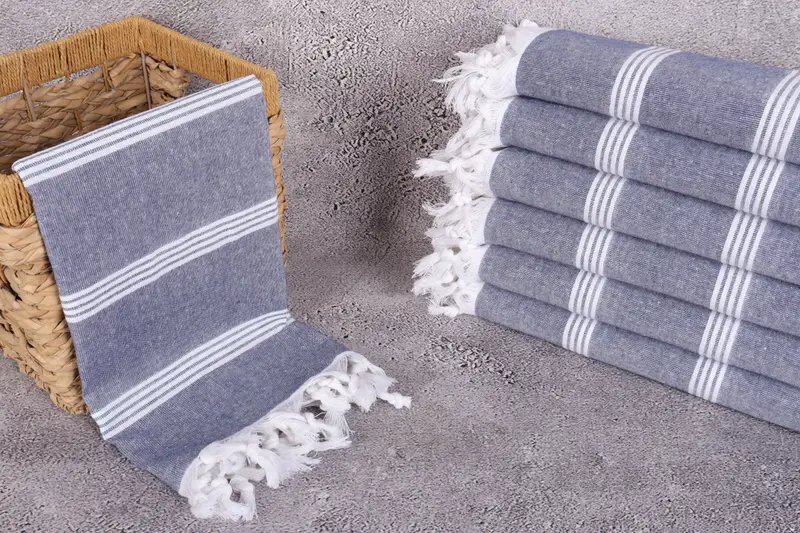 70x30 Cotton Striped Towel, Turkish Towel Bulk, Personalized Gift, Personalized Turkish Towel, House Warming Gift, Monogrammed Beach Towel - 3