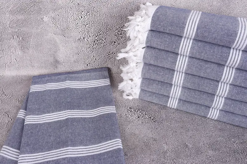 70x30 Cotton Striped Towel, Turkish Towel Bulk, Personalized Gift, Personalized Turkish Towel, House Warming Gift, Monogrammed Beach Towel - 2