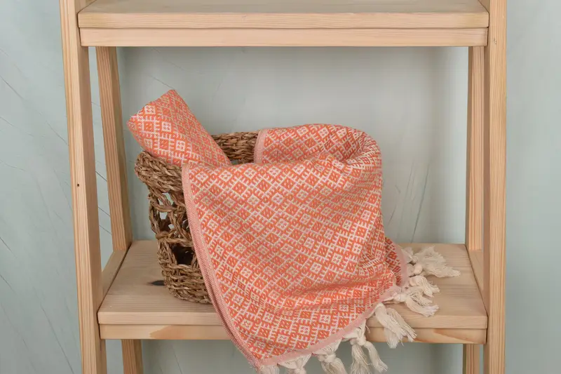 Türk Çay havlu, Bachelorette lehine, monogramlı el havlu, 38x20 pamuklu elmas havlu, organik havlu, mutfak havlu, el yapımı hediye, yaz hediyesi - 4