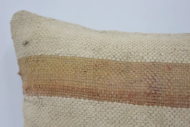 Ethnical Kilim Rug Pillow, Pillow Sham, Gift Pillow, 12x20 Beige Pillow Sham, Comfy Throw Cushion Cover, Boho Pillow, Customized Pillow Case - 2